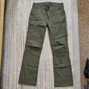 Prana Olive Green Straight Leg Pants